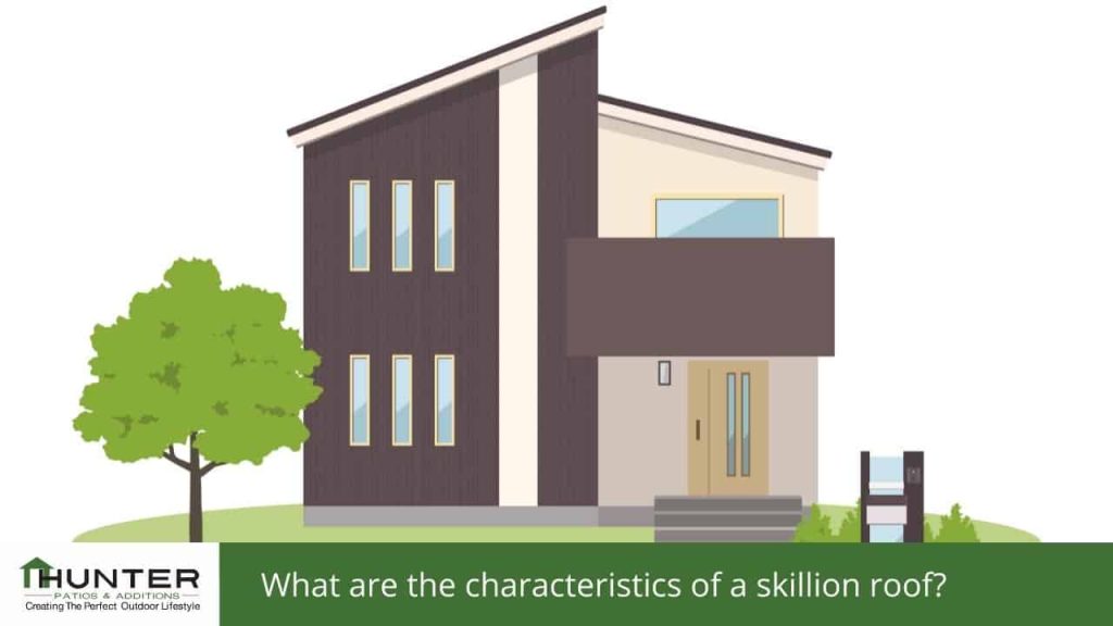 Illustration of a skillion roofed house.